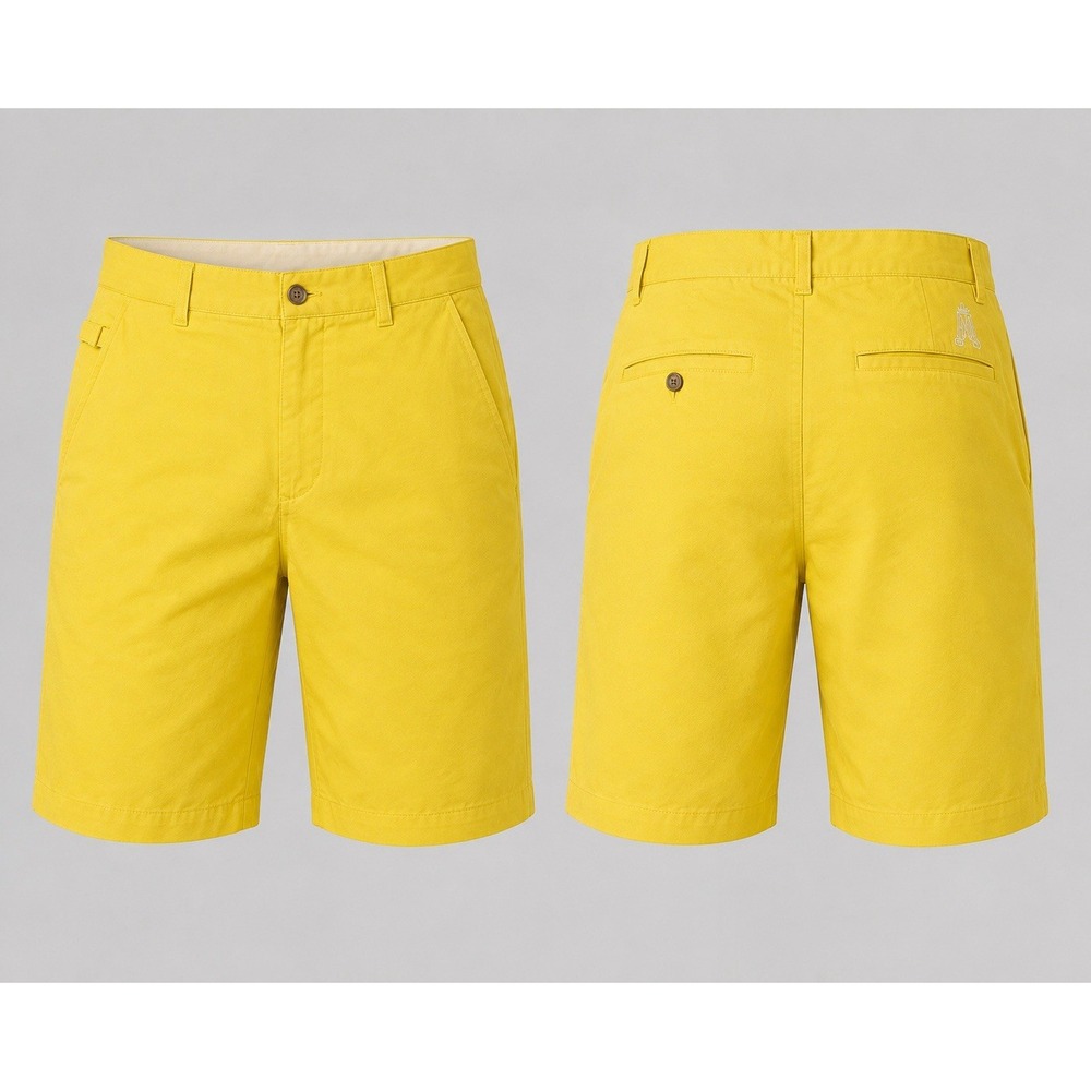 Royal & Awesome Men's 42 LEMON YELLOW Golf Shorts Stretch Slash Pockets